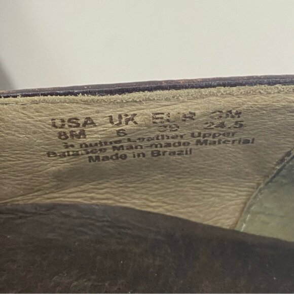 Hush Puppies Brown Leather Square Toe Heel women’s Size 8M - Picture 6 of 10